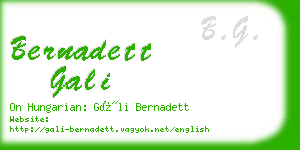 bernadett gali business card